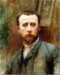 Portrait of Vlaho Vlacho Bukovac: Self-portrait